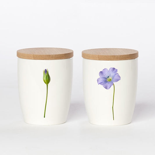 Simply Flowers Becher Flachs
