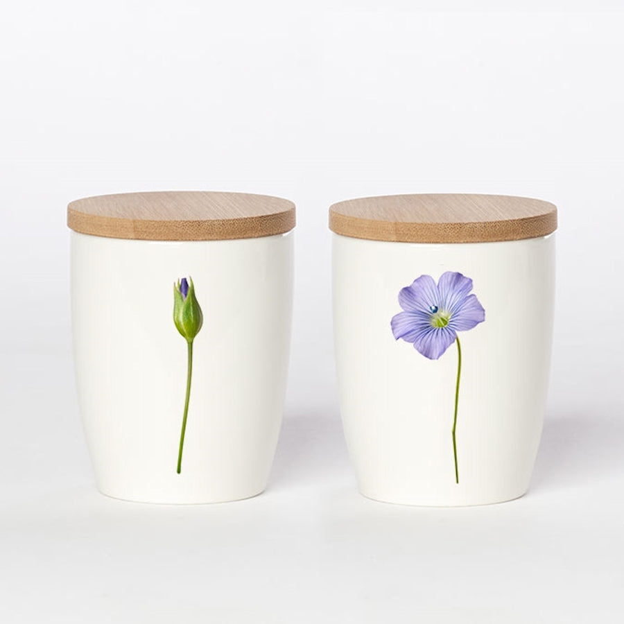 Simply Flowers Becher Flachs