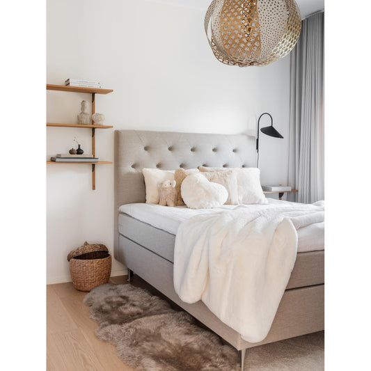 Skinnwille Home Fluffy Herzkissen elfenbein