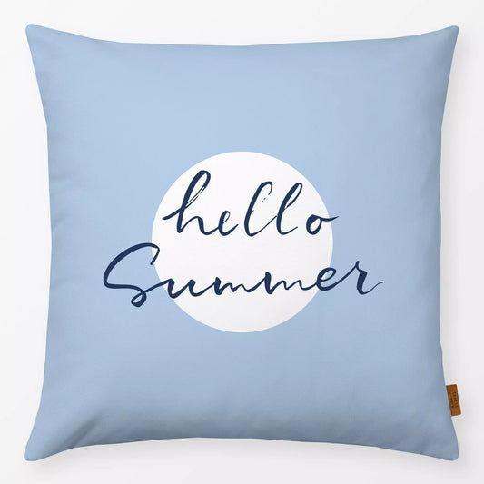 Textilwerk Kissen 40x40 cm hello Summer sun hellblau