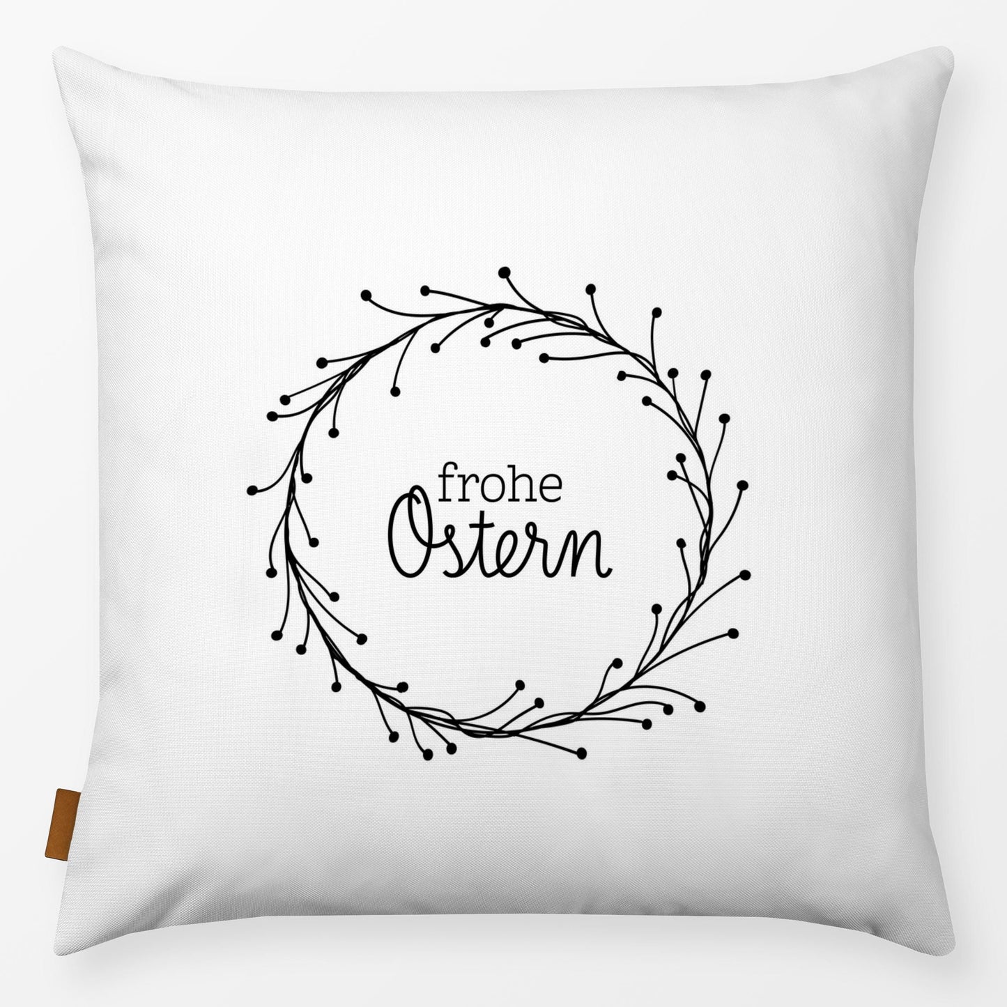 Textilwerk Kissen 40x40 cm Osterkranz Black & White