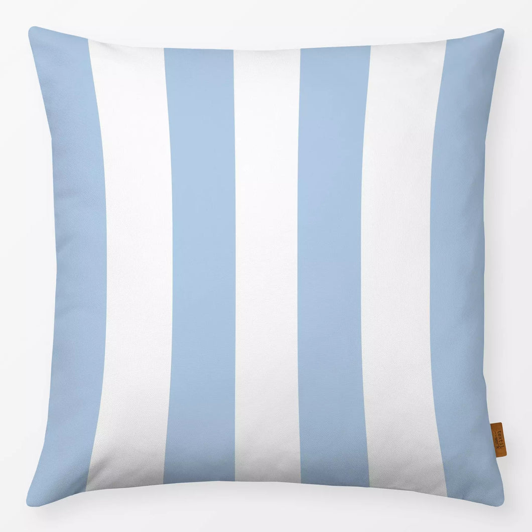 Textilwerk Kissen 40x40 cm Sommer Cabana Streifen hellblau