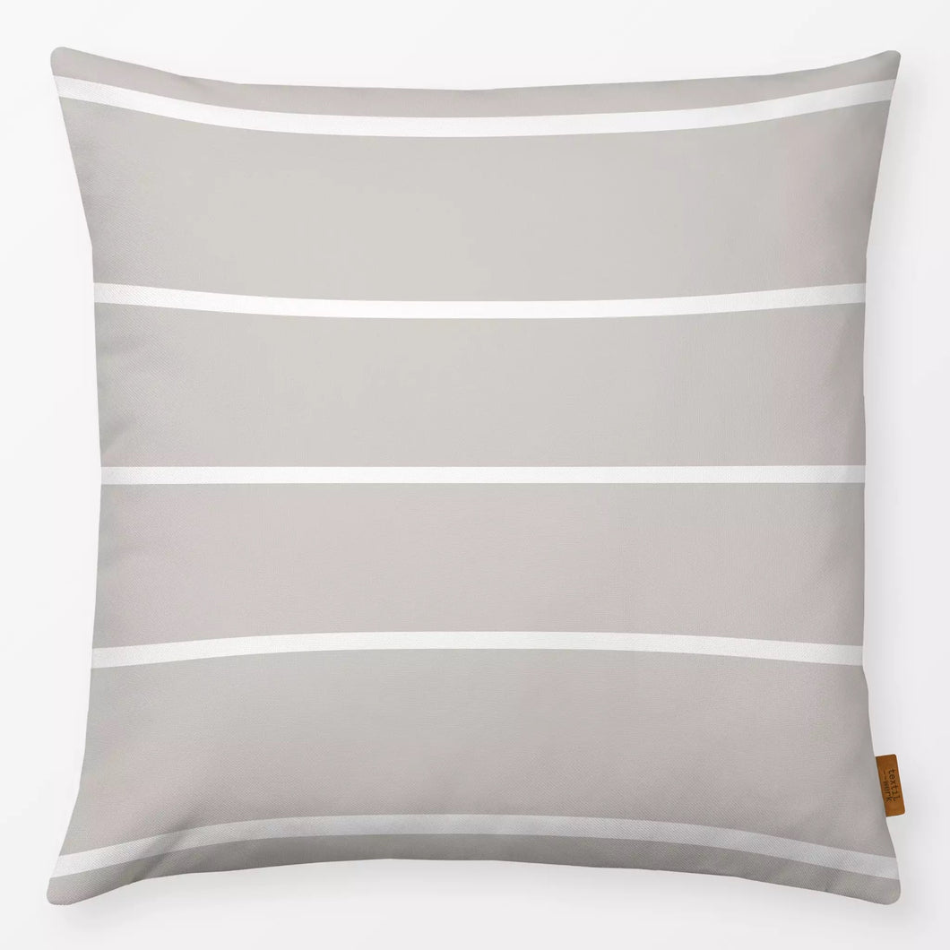 Textilwerk Kissen 40x40 cm Sommerstreifen quer beige
