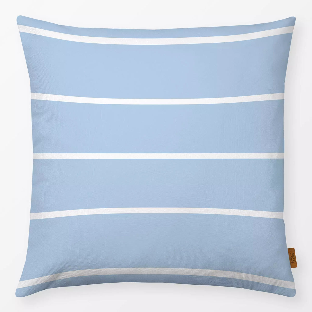 Textilwerk Kissen 40x40 cm Sommerstreifen quer hellblau – Trendreich