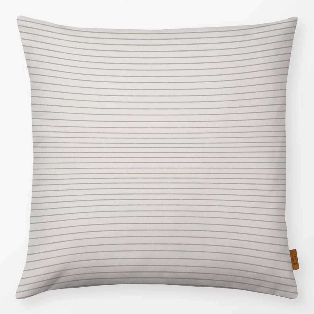 Textilwerk Kissen 40x40 cm Streifen Beige Hell