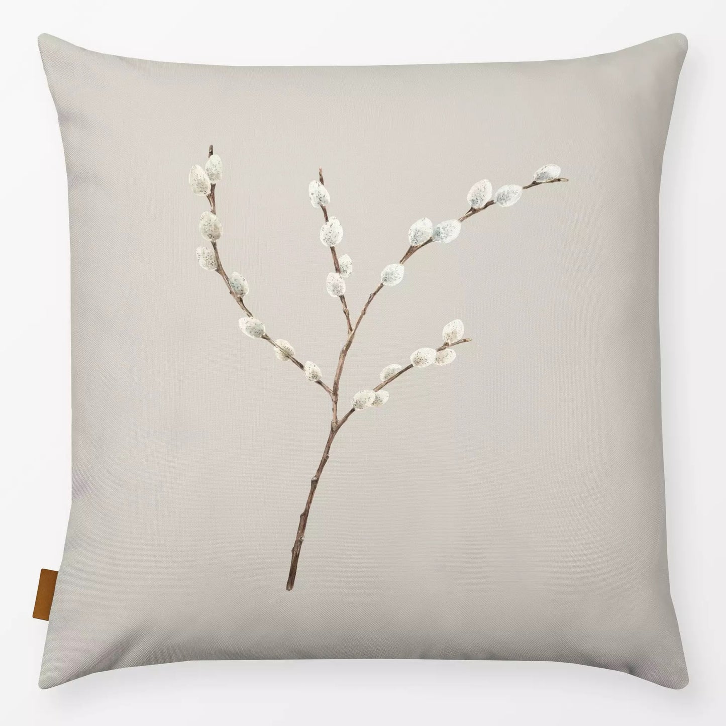 Textilwerk Kissen 40x40 cm Weidenkätzchen beige