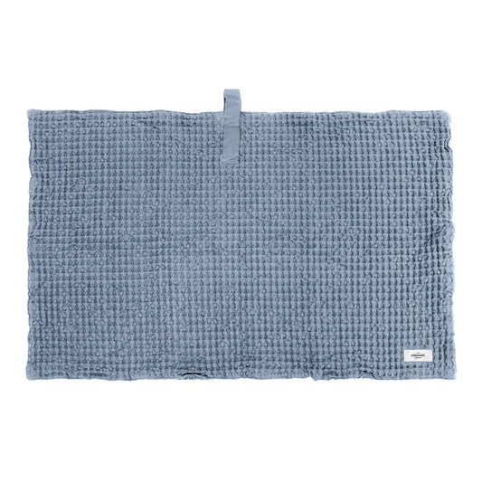 The Organic Company Big Waffle Badematte grey blue