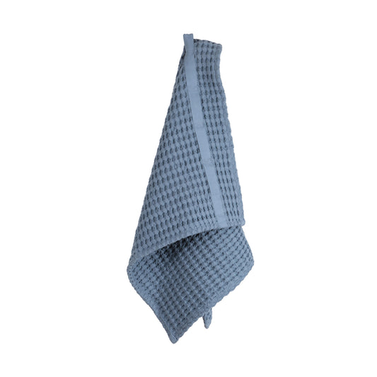 The Organic Company Big Waffle Handtuch grey blue