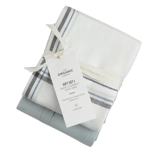 The Organic Company Küchentuch Geschenkset Ocean Check
