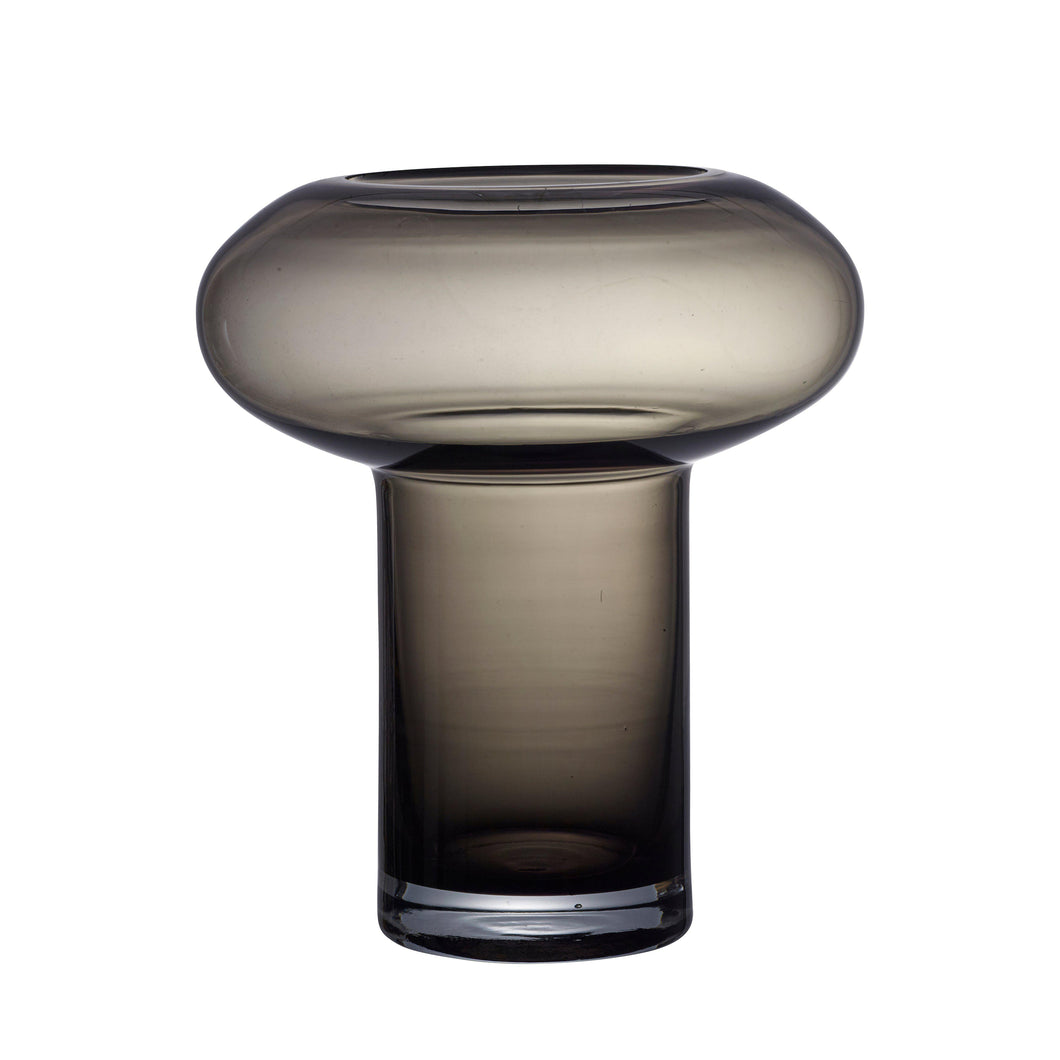 Wikholm Form Base Vase Rauchglas schwarz