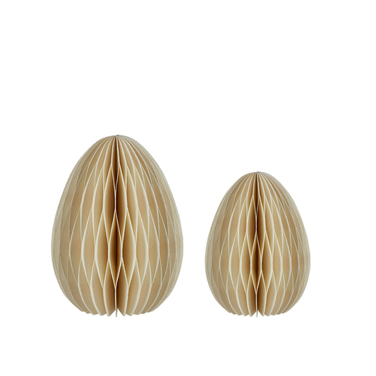 Wikholm Form Osterei Wabendesign cremefarben