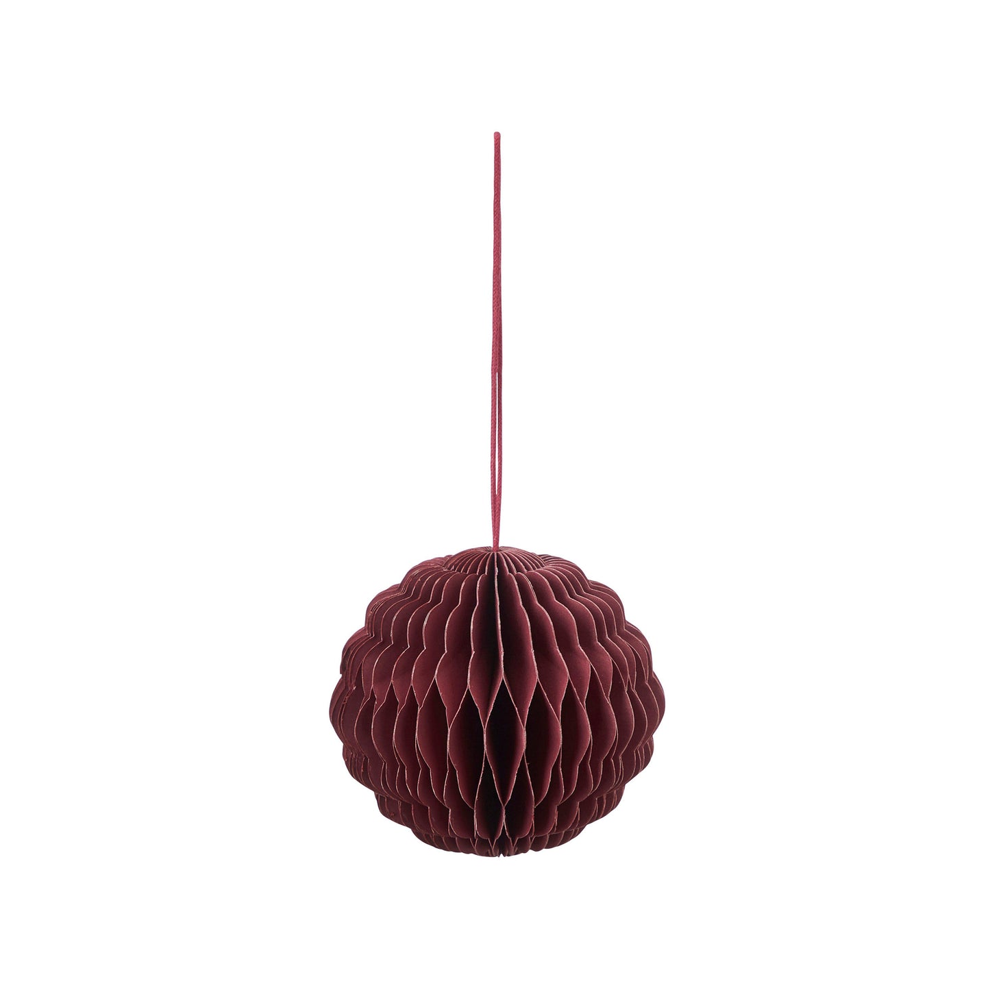 Wikholm Form Papier Weihnachtskugel 6er Box dunkelrot