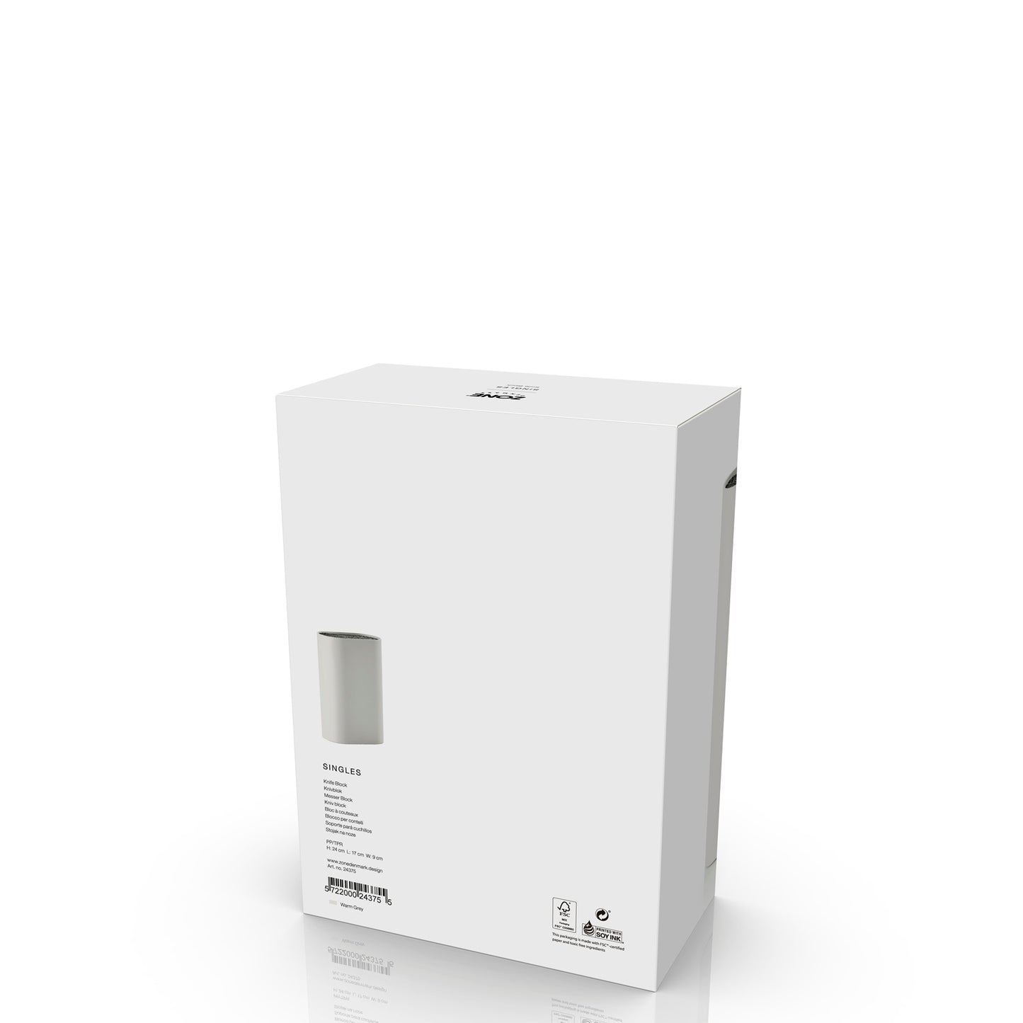 Zone Denmark Singles Messerblock warm grey