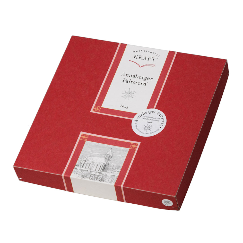 Annaberger Faltstern No. 3 weiß mit Beleuchtung