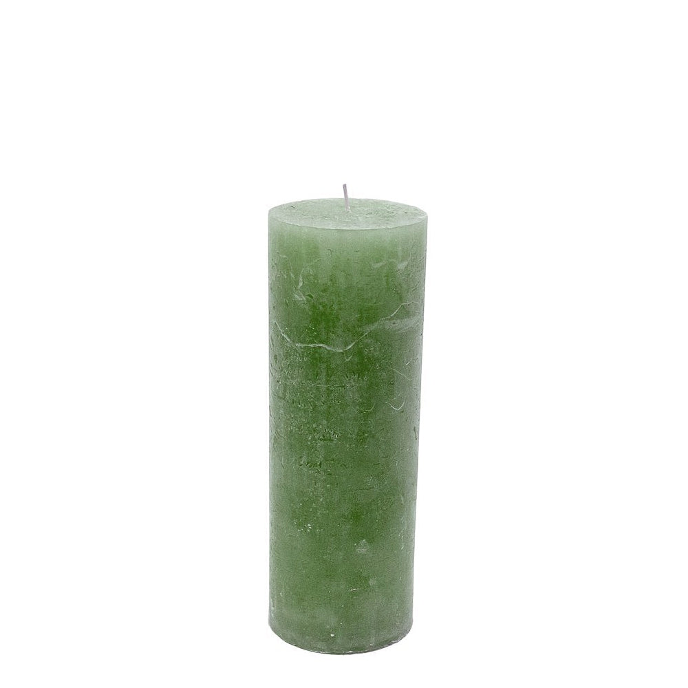 Branded by Rustik Kerze light green 7x20 cm