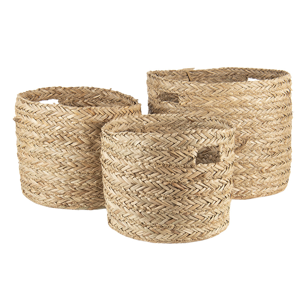 Clayre & Eef Korb aus Seegras mit Tragegriffen