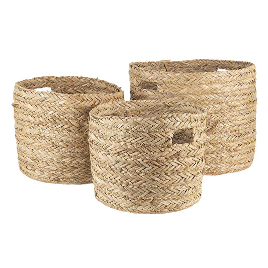 Clayre & Eef Korb aus Seegras mit Tragegriffen