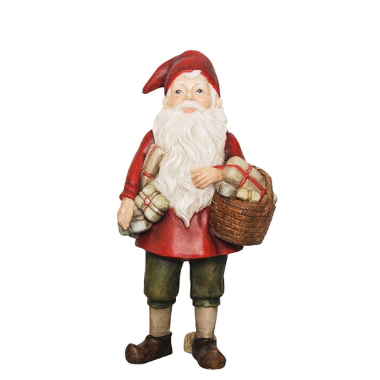 Dekofigur Weihnachtsmann mit Geschenken