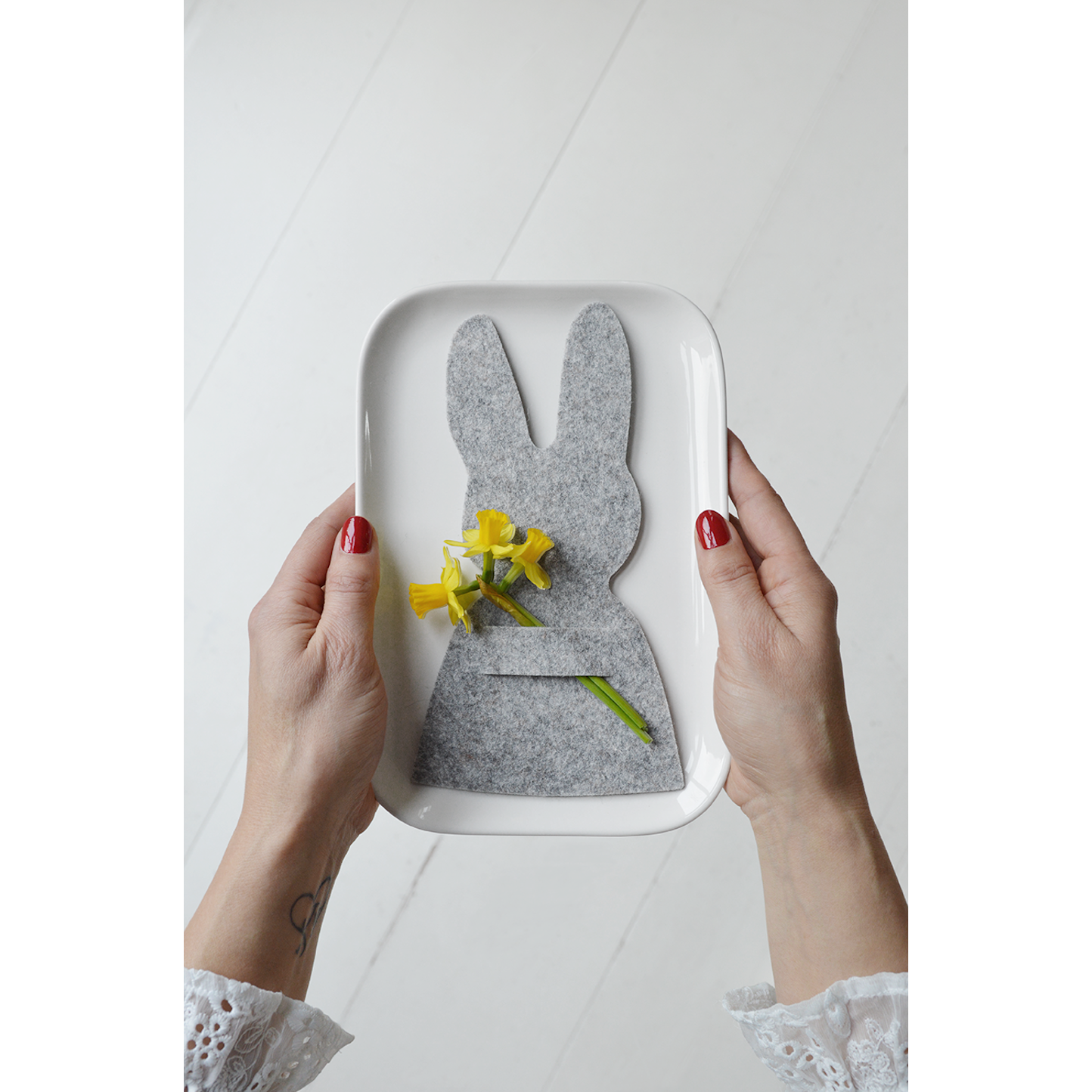 Delight Department Serviettenhalter Filzhase grau