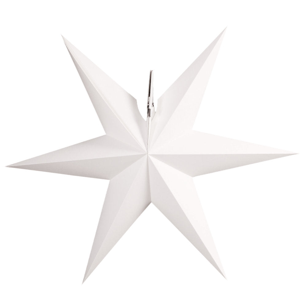 Erzgebirgischer Fensterstern No. 15 weiß mit Beleuchtung