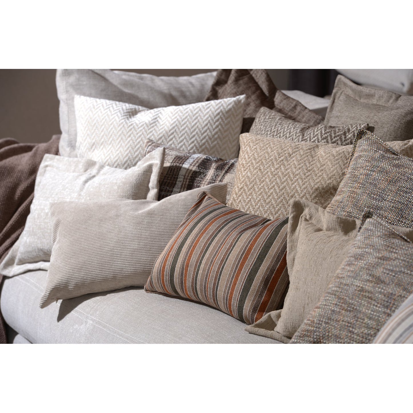 H.O.C.K. Cord Wave Kissen 50x30cm beige