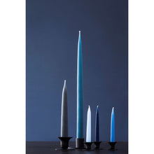Lade das Bild in den Galerie-Viewer, Kunstindustrien Kerzen klein blaugrau 12 cm in Box
