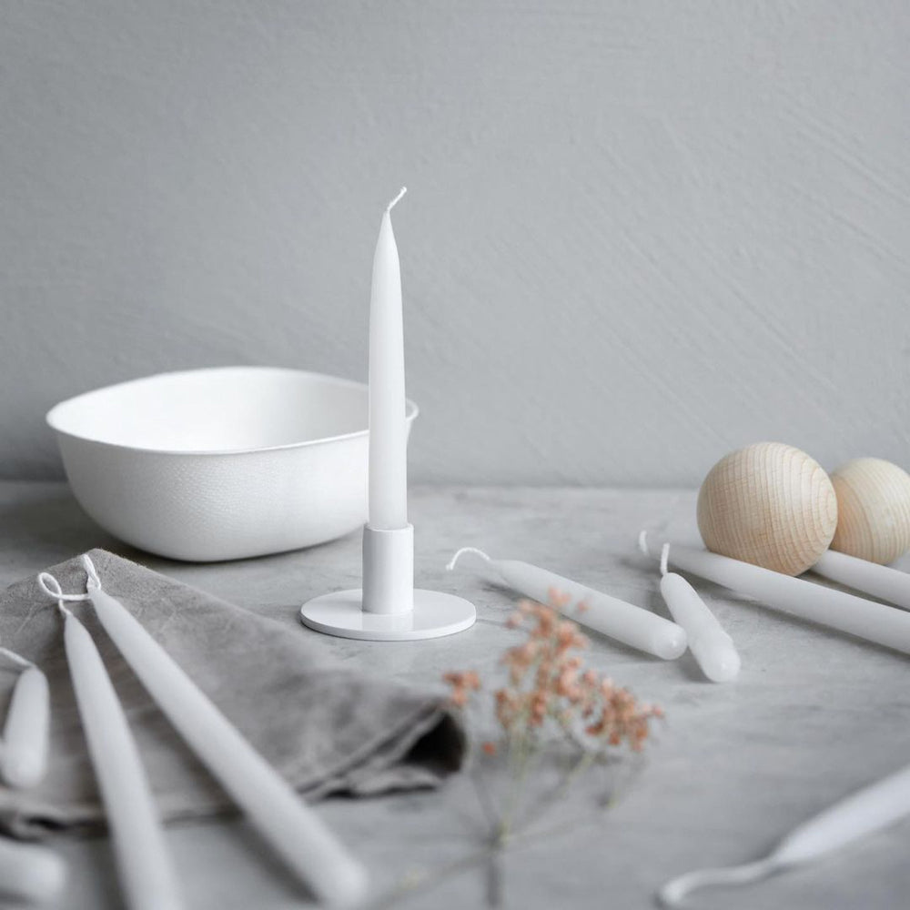 Kunstindustrien Kerzen klein weiß 120×13 mm in Box