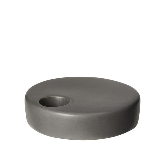 Lauvring Kerzenhalter "Saya" grau Keramik Ø 10 cm