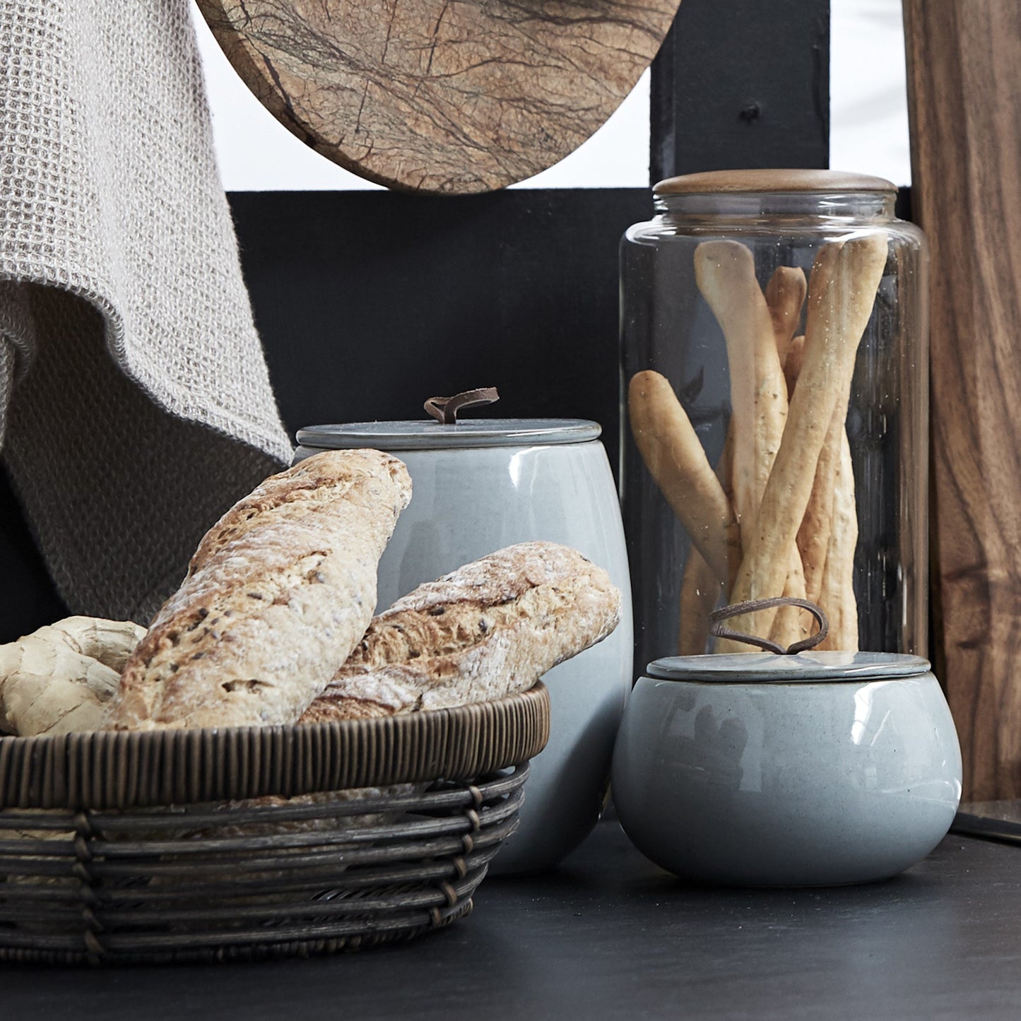 Lene Bjerre Dose Amera H 16 cm grau