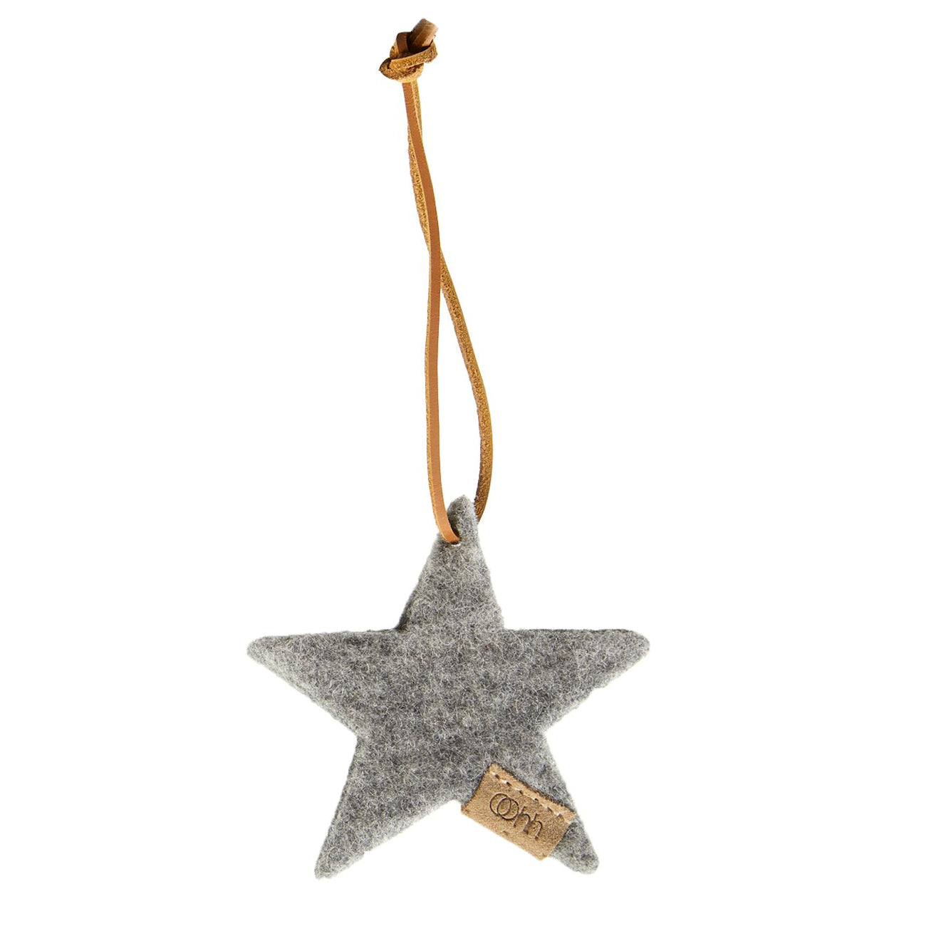 Lübech OOhh Filzstern aus Glerups Wolle H9 cm grau