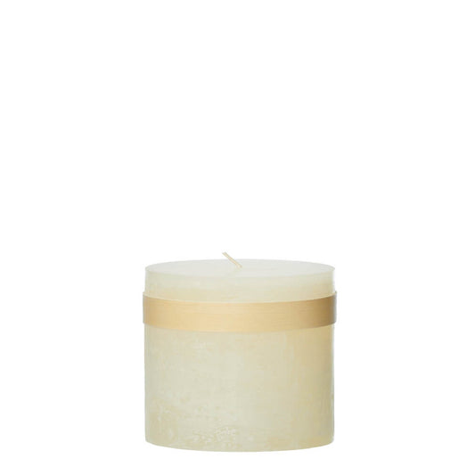 Timber® Stumpenkerze Melon White 8x8x7,5 cm