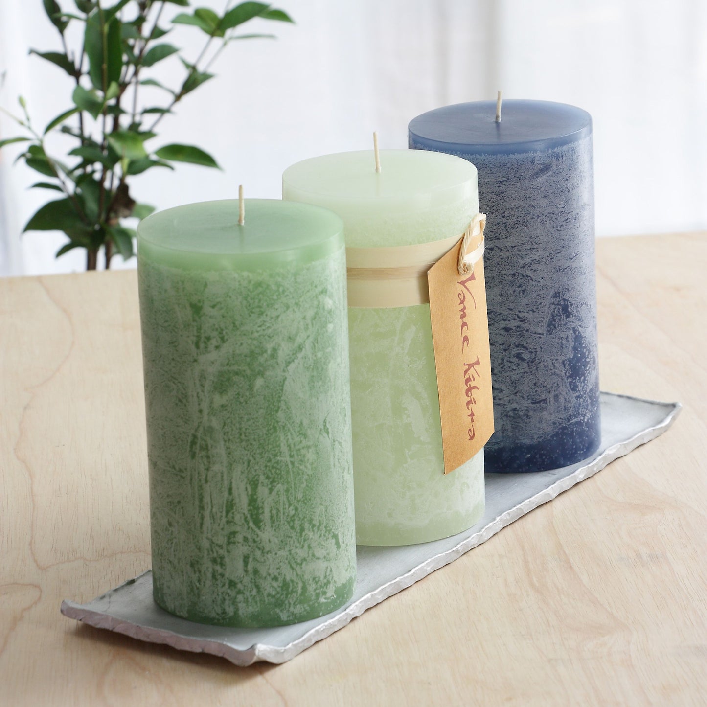Timber® Stumpenkerze Sage 8x15 cm