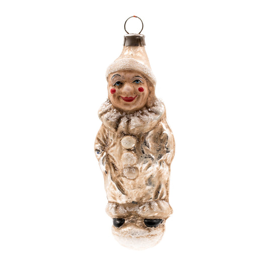Marolin Kleiner Clown Glasornament patiniert