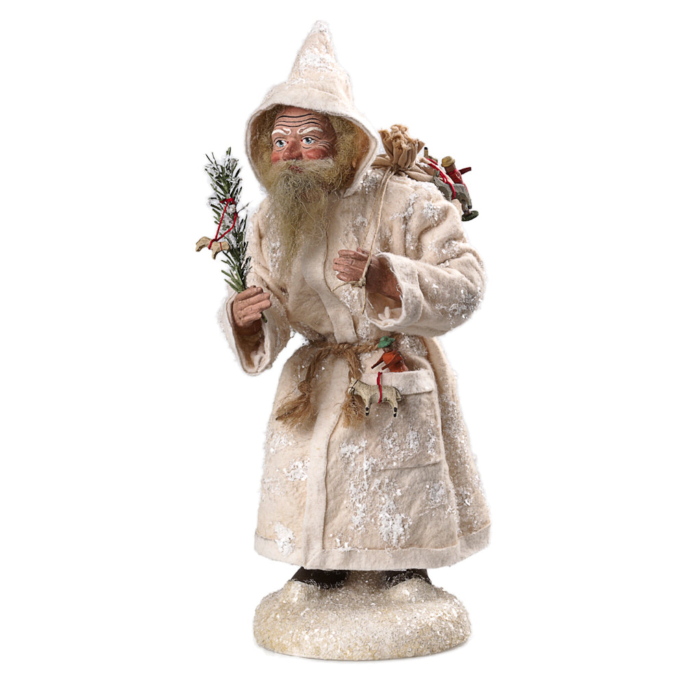 Marolin Weihnachtsmann mit weißem Filzmantel