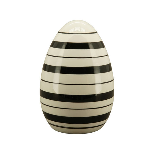 Osterei Minimal black & white 11x11x16,5 cm