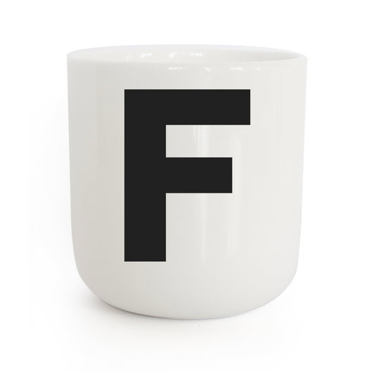 PLTY Design Becher Classic Letter F
