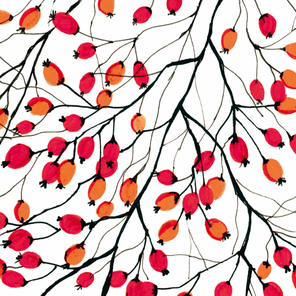 ppd Aquarell Rosehip Lunch-Servietten 33x33 cm