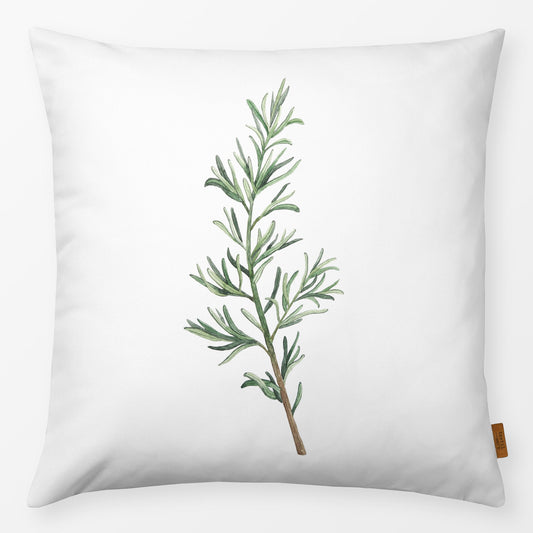 Textilwerk Kissen Soft 40x40 cm Rosmarinzweig weiß