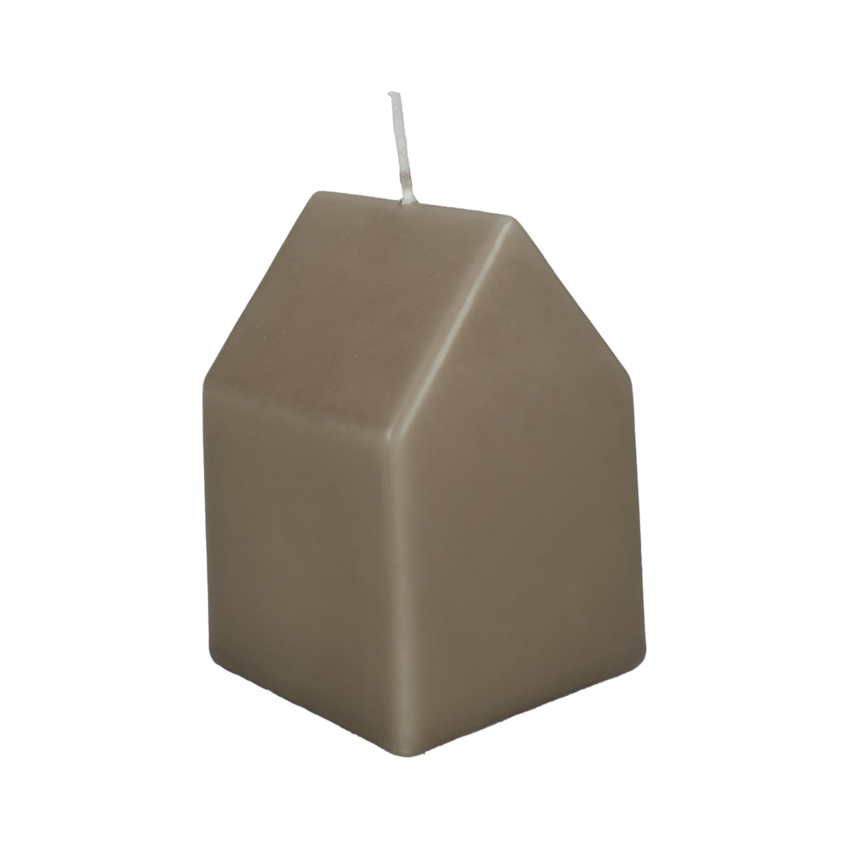 Branded by Hauskerze warmgrau 7x7x10 cm