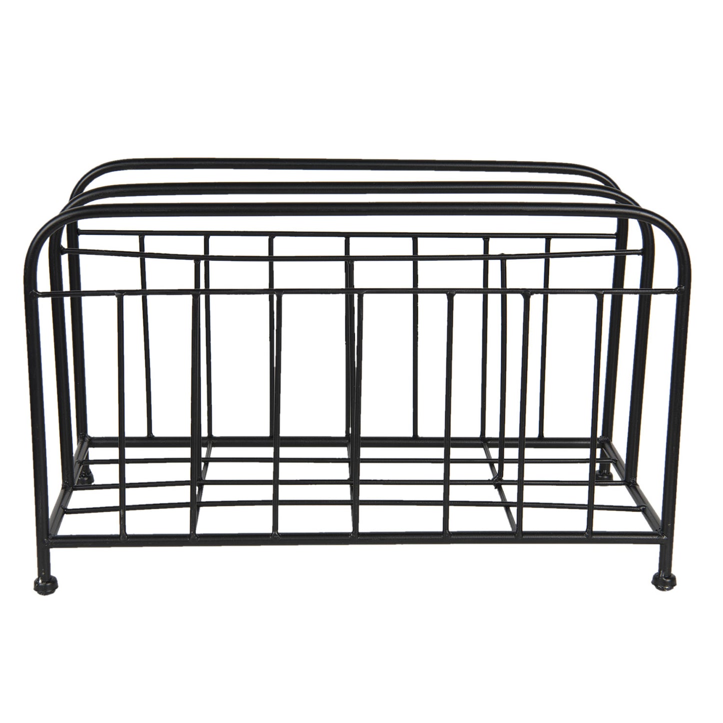 Clayre & Eef Zeitungsständer Metall schwarz