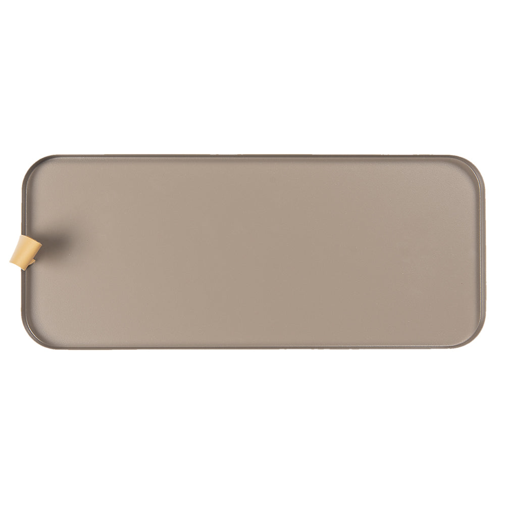 Clayre & Eef Tablett rechteckig Metall beige