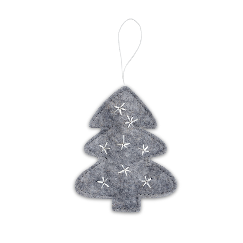Delight Department Filz Ornament Baum grau