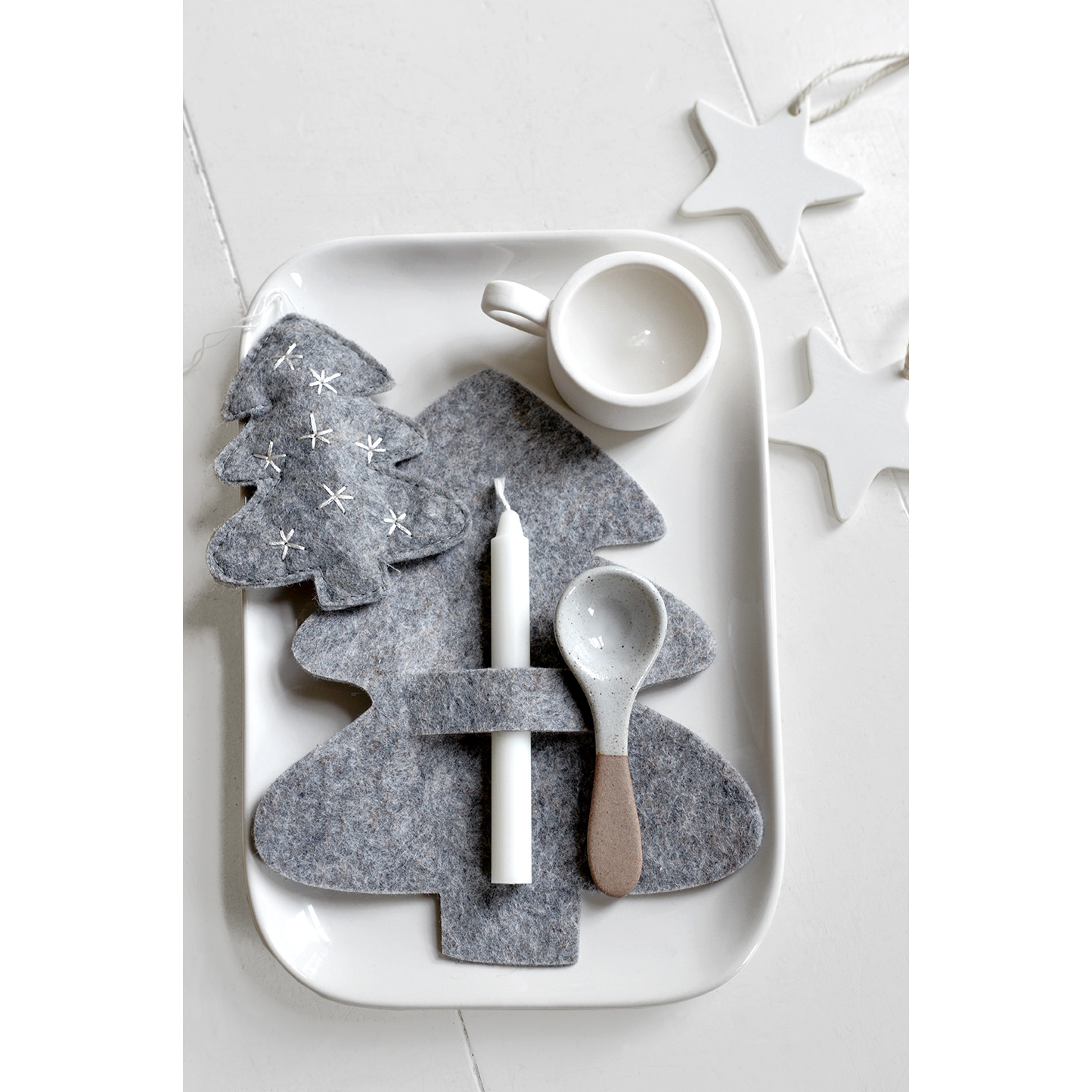 Delight Department Serviettenhalter Filzbaum grau