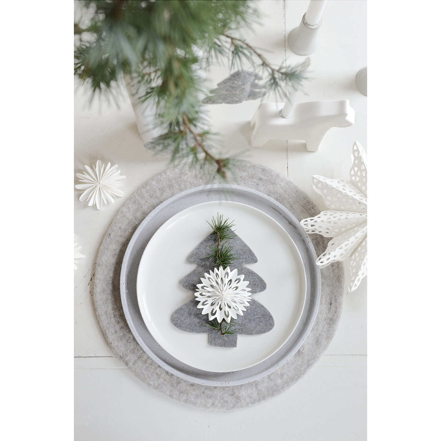 Delight Department Serviettenhalter Filzbaum grau