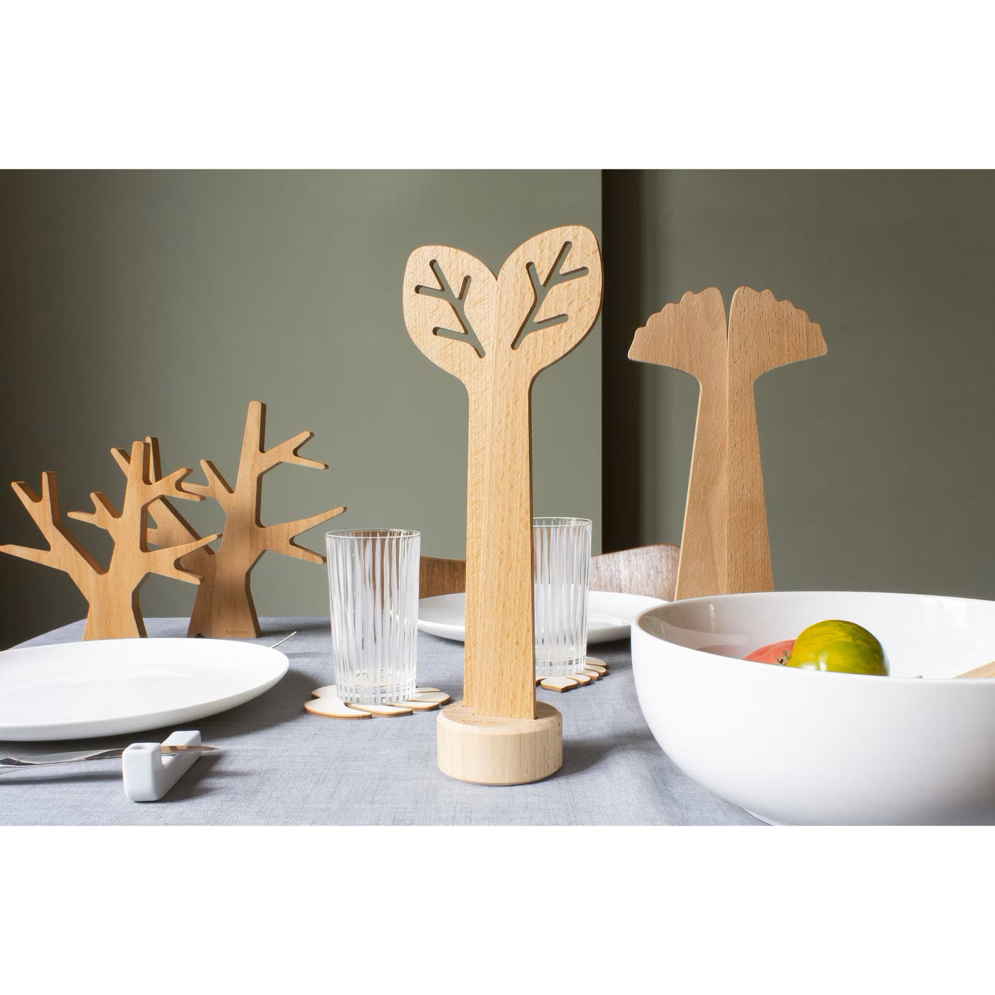 Designstudio Reine Mère Salatbesteck Ginkgo