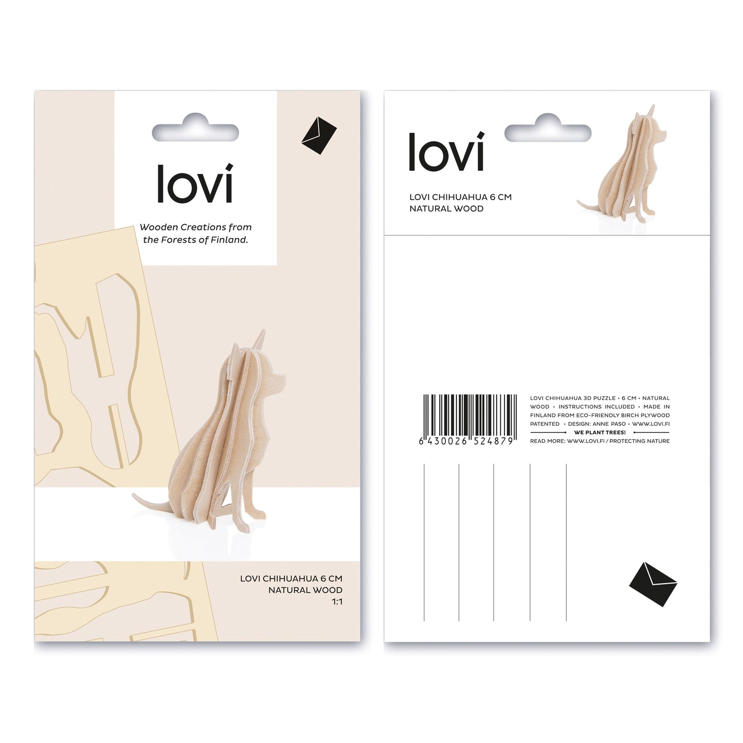 Lovi Chihuahua Design Dekofigur Birke