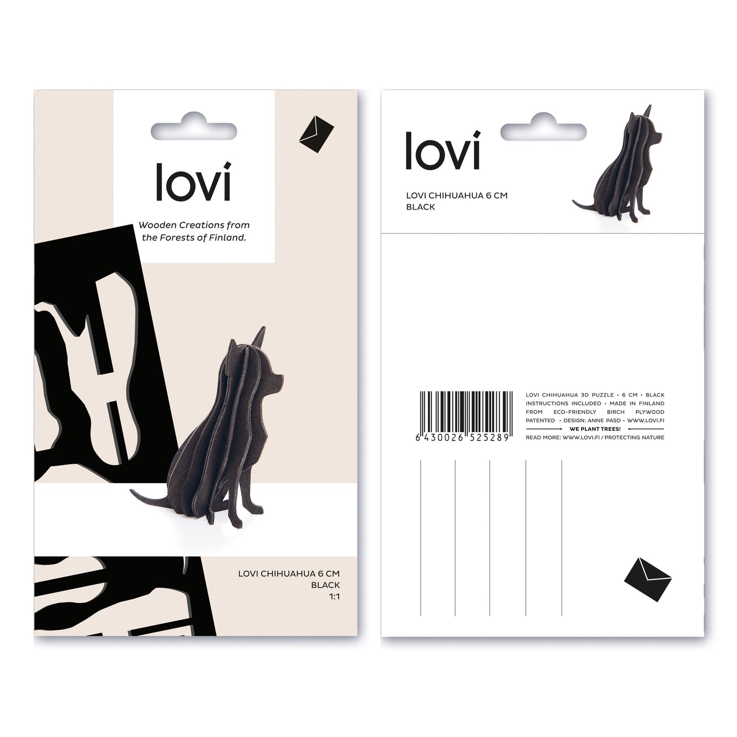 Lovi Chihuahua Design Dekofigur Birke