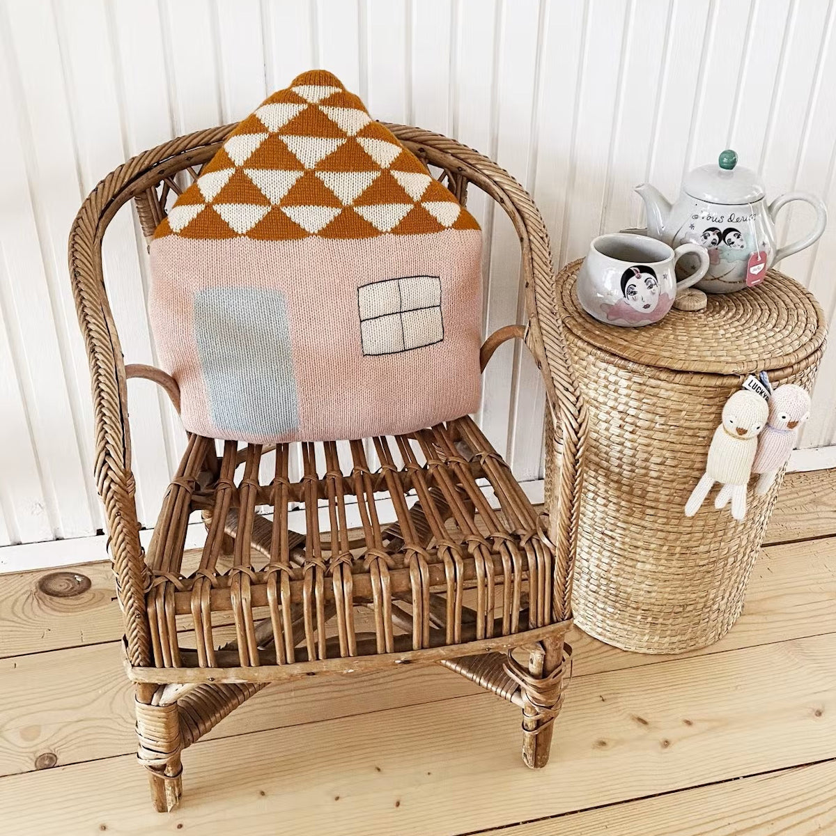 Luckyboysunday Lieblingsplatz Stuhlkissen rosa