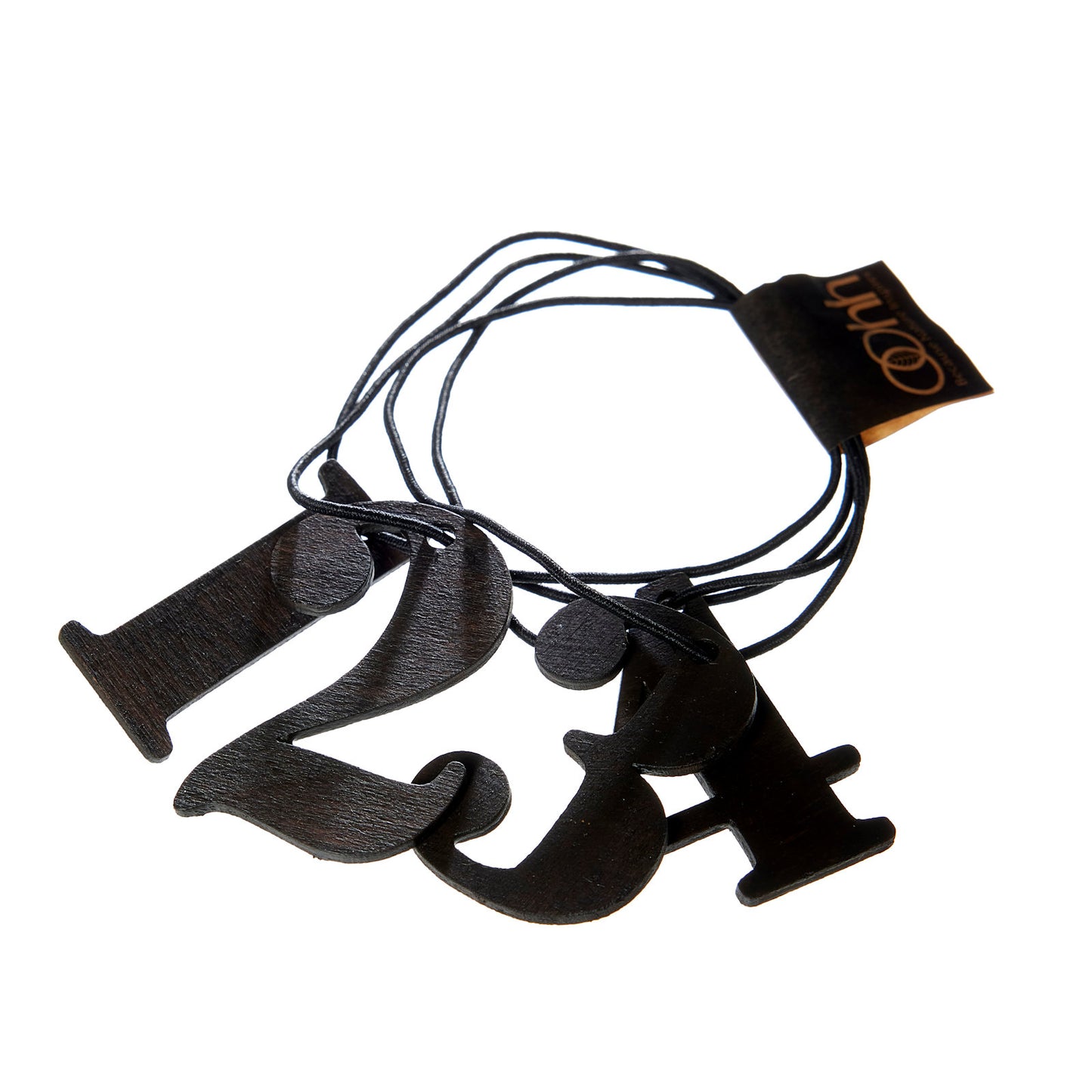 Lübech OOhh Adventszahlen aus Holz schwarz