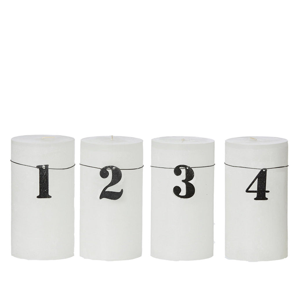 Lübech OOhh Adventszahlen aus Holz schwarz